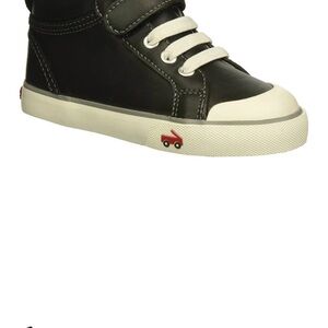 See Kai Run Black and White Kids High-Top Sneakers